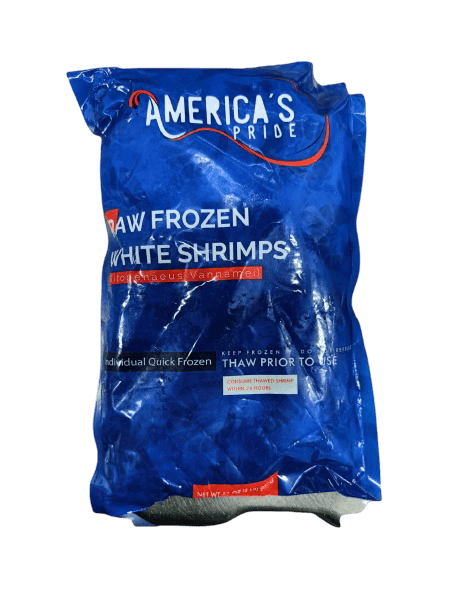 America's Pride Raw Frozen White Shrimps (2LB)