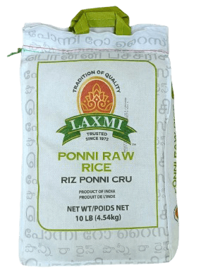 Laxmi Ponni Raw Rice (10LB)