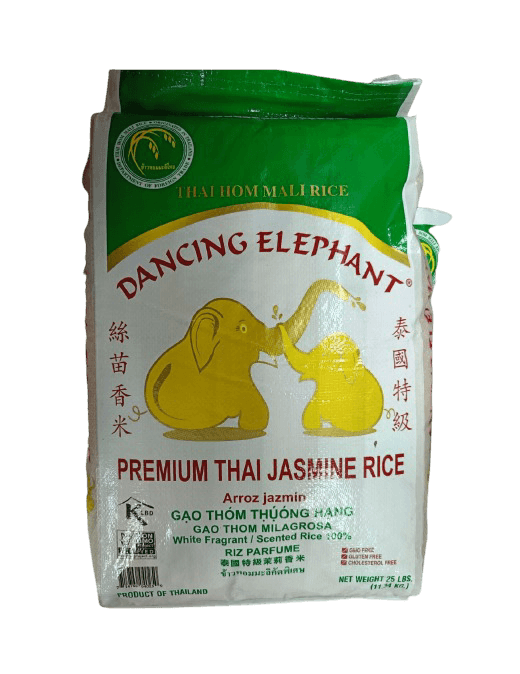 Dancing Elephant Premium Thai Jasmine Rice (25LB)