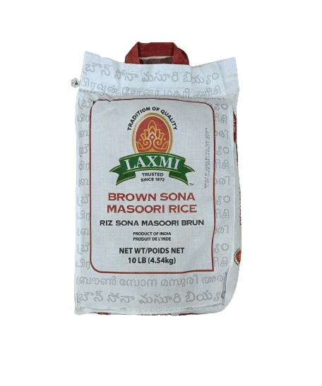Laxmi Brown Sona Masoori Rice (10LB)